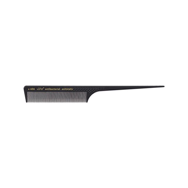 Wolf 37 Stielkamm mit Griffraster A 606 schwarz 8.5