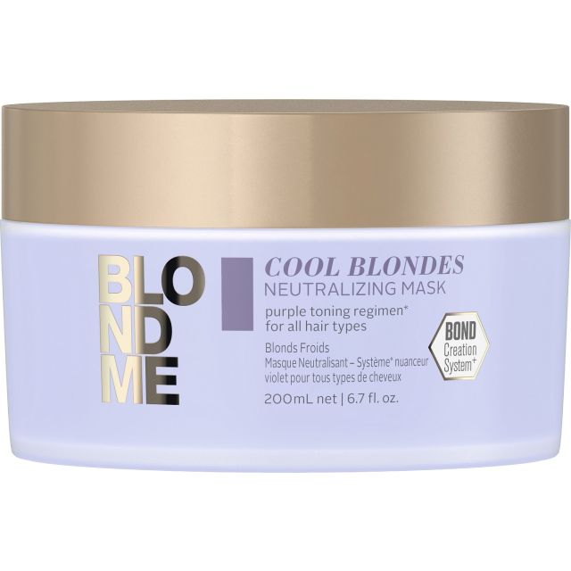 Schwarzkopf BLONDME Cool Blondes Neutralizing Maske 200 ml.