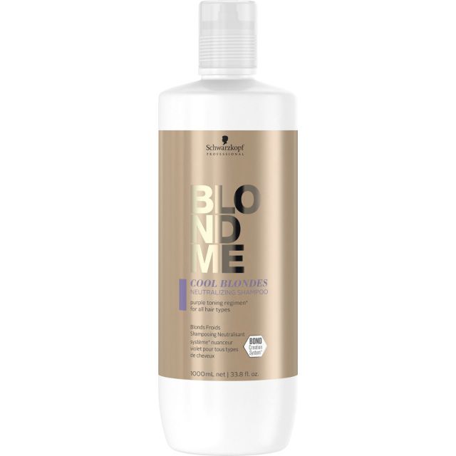 Schwarzkopf BLONDME Cool Blond Neutralizing Shampoo 1000 ml.