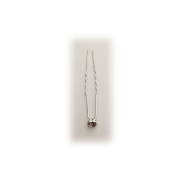 A&A 2011176 Haarnadel Strass, Nadel silber 6 Stk.