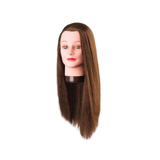 Comair Übungskopf Pia braun ca. 60cm (synthetische Eiweißfasern)