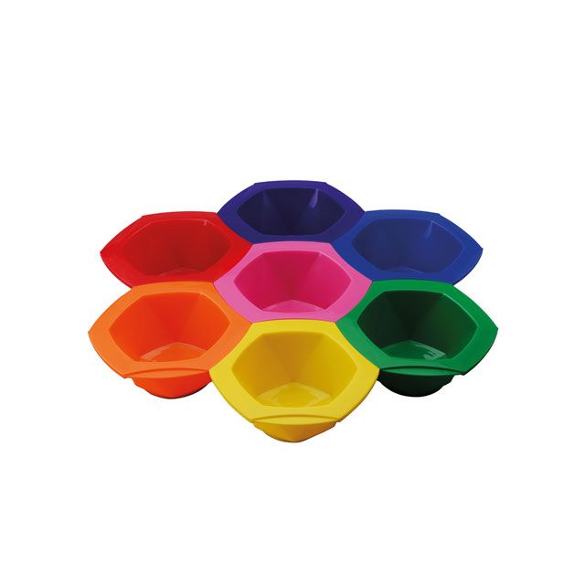 Comair Färbeschalen Set Rainbow 7-teilig 210 ml.
