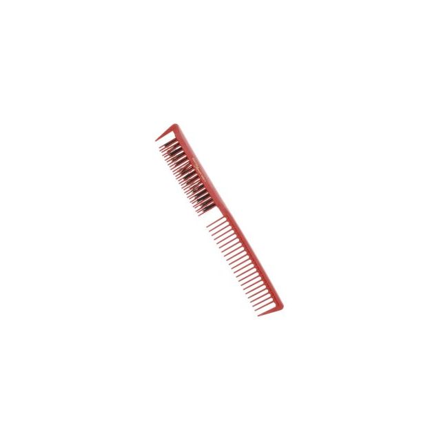 Sägemann Carbon Toupierkamm mit Naturborsten C10 rot 9.0