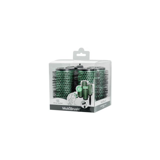 Olivia Garden MultiBrush 56/75 mm grün 4er Set mit Griff (B-2286)