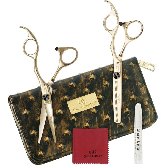 Olivia Garden Silkcut 2er Scherenset gold (S-1170)